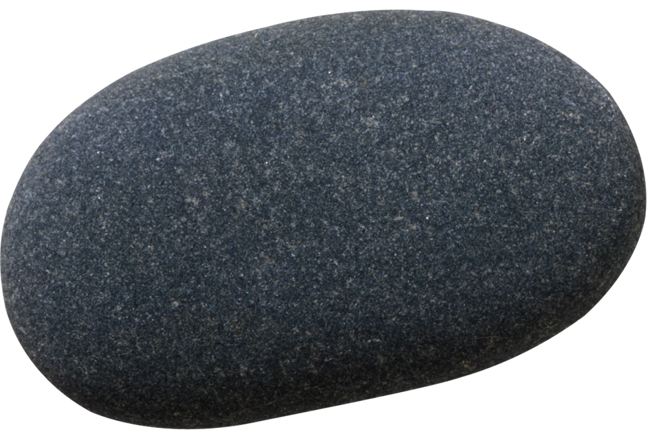 a smooth round gray pebble